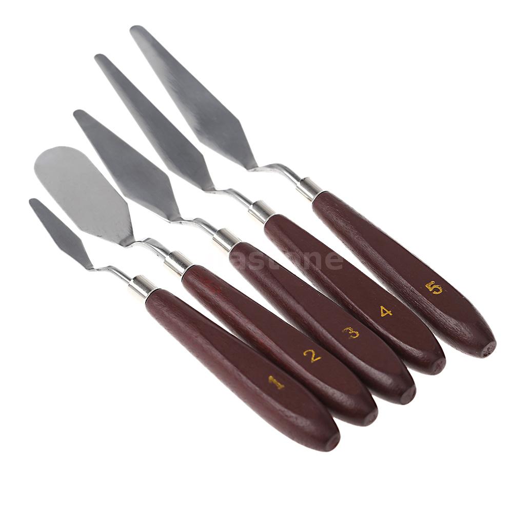 5X Artist Oil Painting Spatula Knives Stainless Steel Palette Art ...